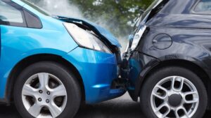 Collision between two vehicles in San Diego.